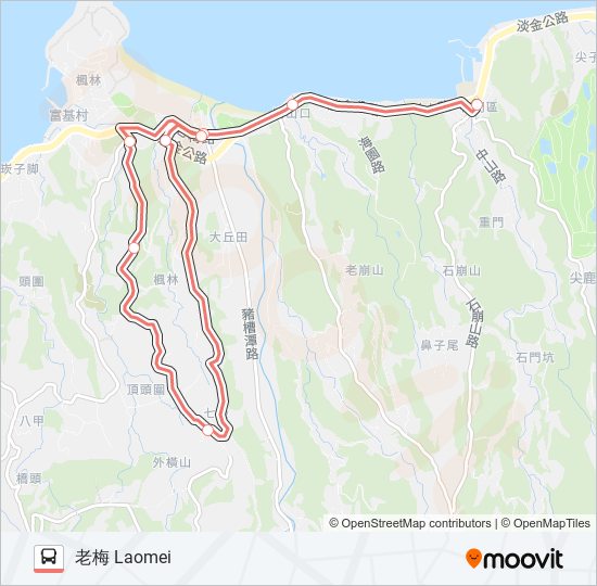 F152-1630 bus Line Map