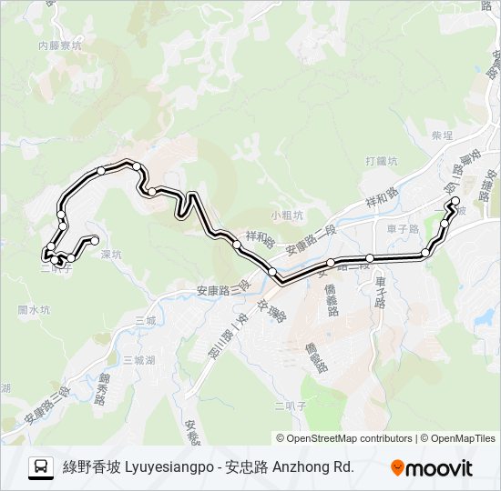 安坑3線 bus Line Map