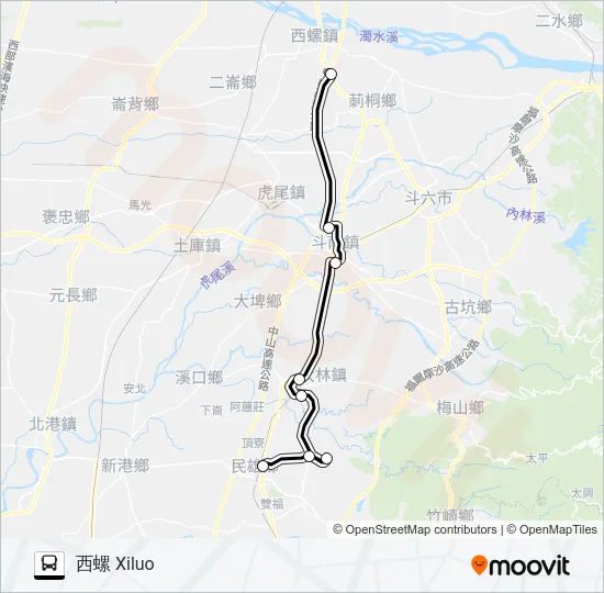 7005B Bus Line Map