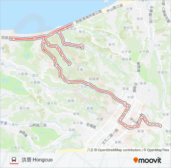F236洪厝 Bus Line Map
