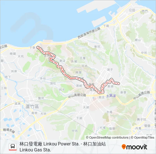 F238林口發電廠 Bus Line Map