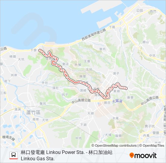 巴士F238林口發電廠的線路圖