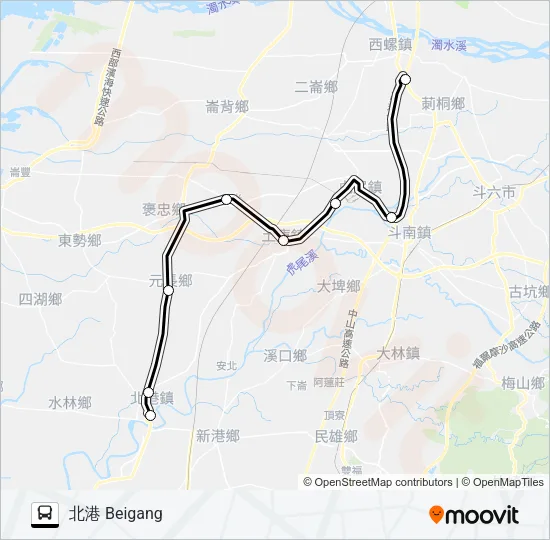 7001B Bus Line Map