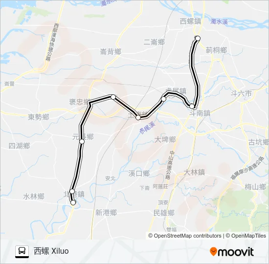 7001B Bus Line Map