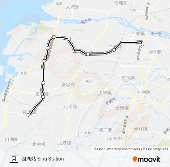 7002A Bus Line Map