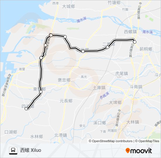 7002A Bus Line Map