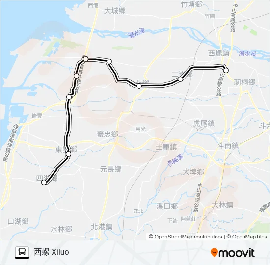 巴士7002A的線路圖
