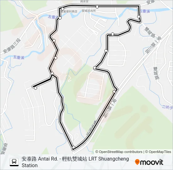 安坑6線 Bus Line Map