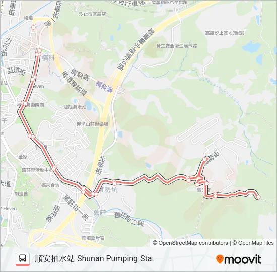 F901汐碇路石頭公 Bus Line Map