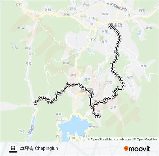 6665A Bus Line Map