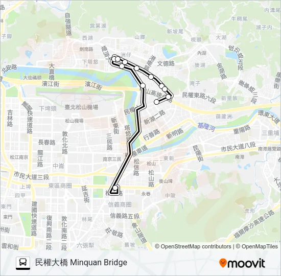 內快2(上午)(北客) Bus Line Map
