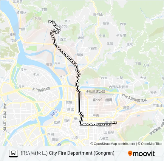 巴士通勤27去程半的線路圖