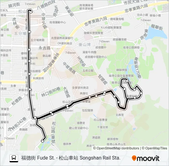 286 Bus Line Map