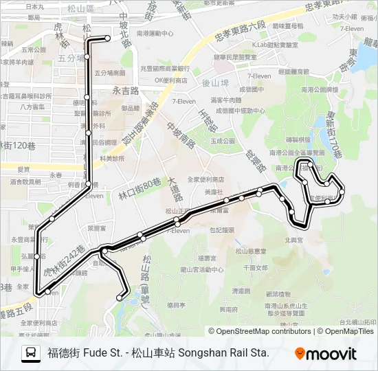286 Bus Line Map
