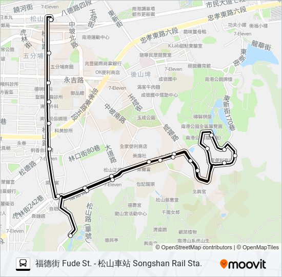 286 bus Line Map