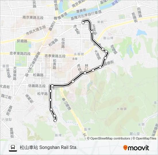 巴士市民小巴17的線路圖