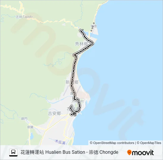 1132 Bus Line Map