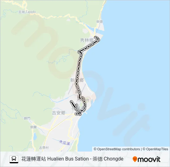 1132A Bus Line Map
