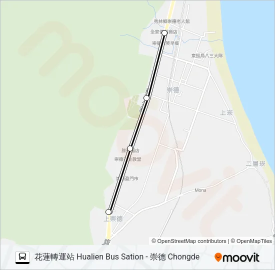 1132A Bus Line Map