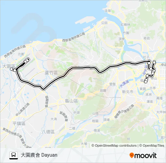 1961 Bus Line Map