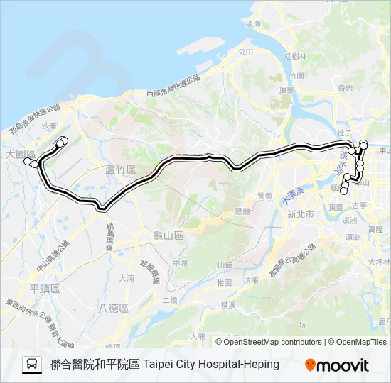1961 Bus Line Map
