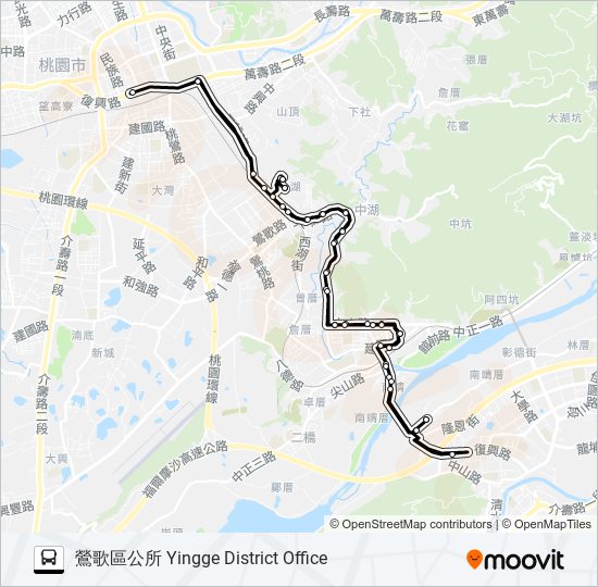 幸福巴士F652延伸線 bus Line Map