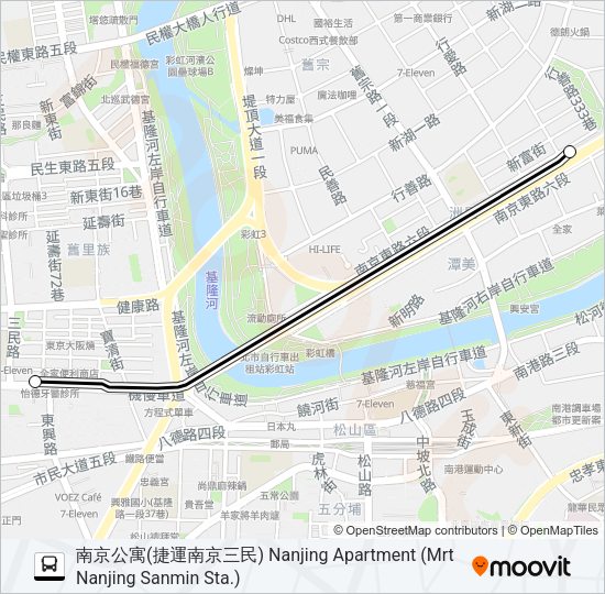 通勤29去程半 Bus Line Map