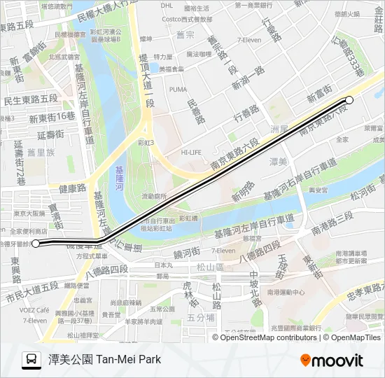 巴士通勤29去程半的線路圖