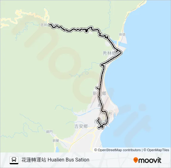 1133 Bus Line Map