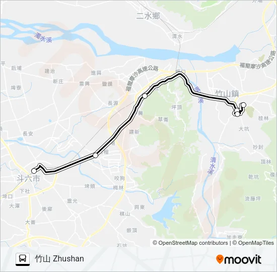 7127A Bus Line Map