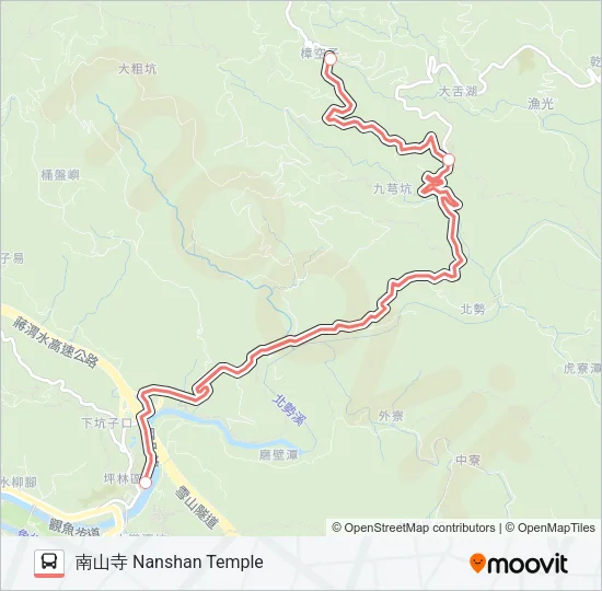 F721坪林國中至闊瀨 Bus Line Map