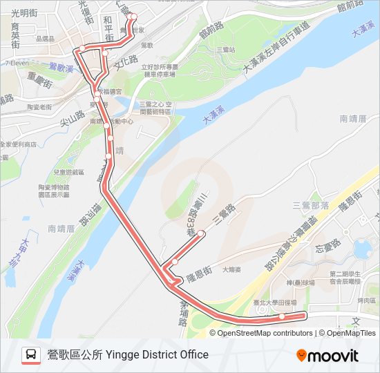 幸福巴士F652延伸線(暫停營運) Bus Line Map