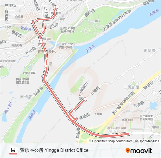 幸福巴士F652延伸線(暫停營運) Bus Line Map