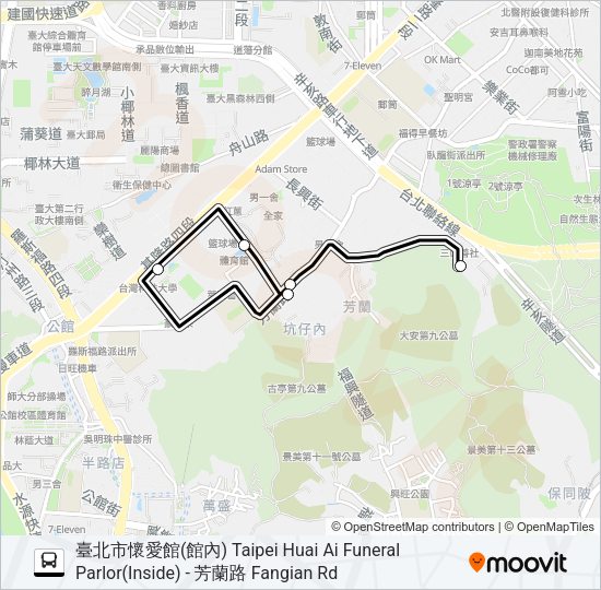 懷恩專車S35 Bus Line Map