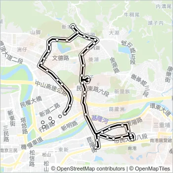 551不繞駛行善路不經金龍禪寺 Bus Line Map