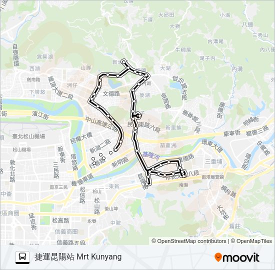 551不繞駛行善路不經金龍禪寺 Bus Line Map