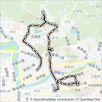 551不繞駛行善路不經金龍禪寺 Bus Line Map