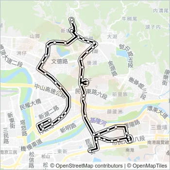 551不繞駛行善路不經金龍禪寺 Bus Line Map
