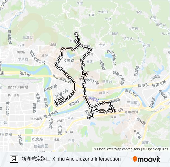 551不繞駛行善路不經金龍禪寺 Bus Line Map