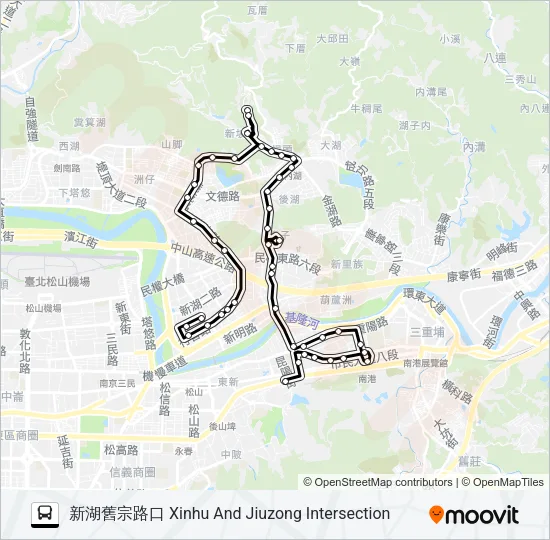 551不繞駛行善路不經金龍禪寺 Bus Line Map