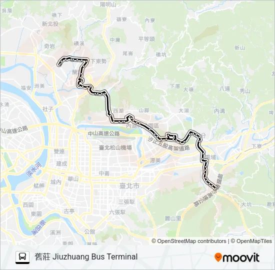 645 Bus Line Map