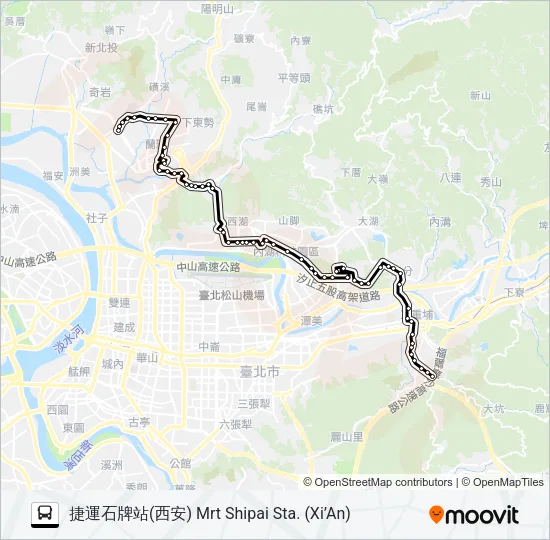645 Bus Line Map