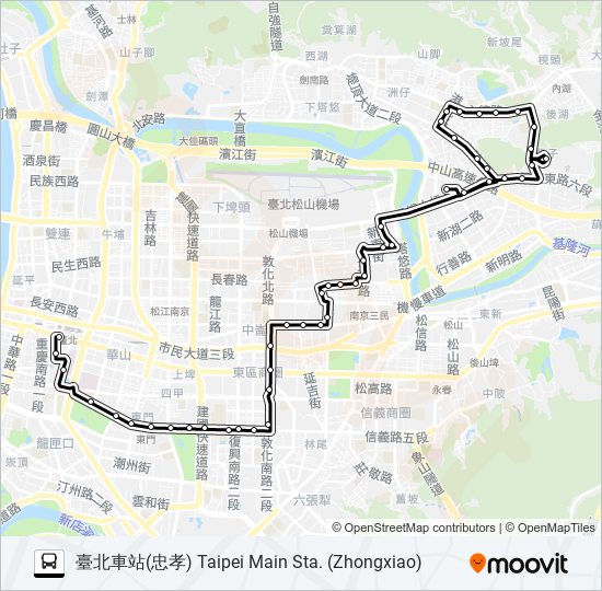 0東 bus Line Map