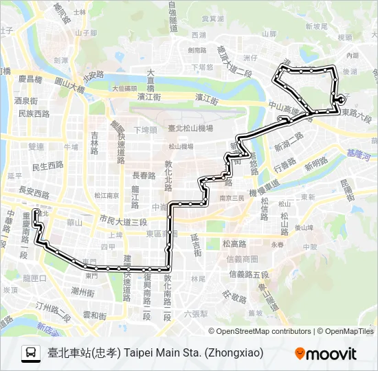 0東 Bus Line Map