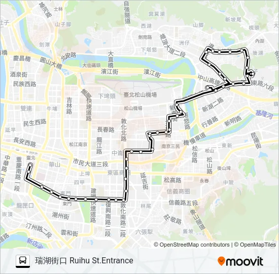 0東 Bus Line Map