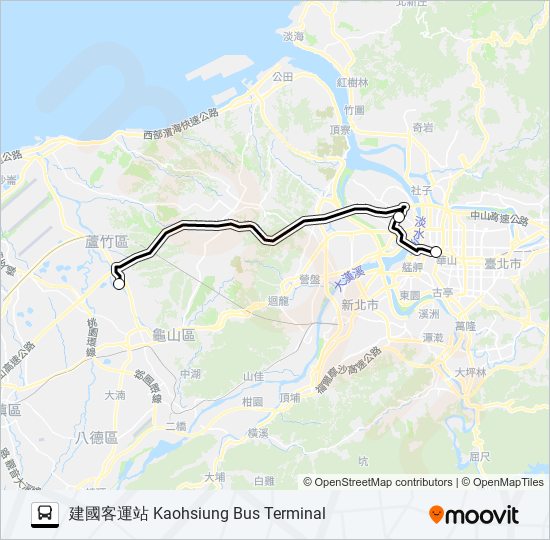 7513 bus Line Map