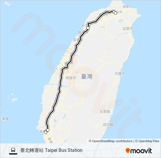 7500T bus Line Map