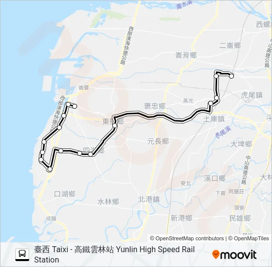 1666A Bus Line Map