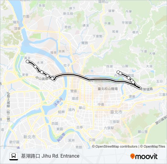 捷運蘆洲站-內湖科技園區  Line Map