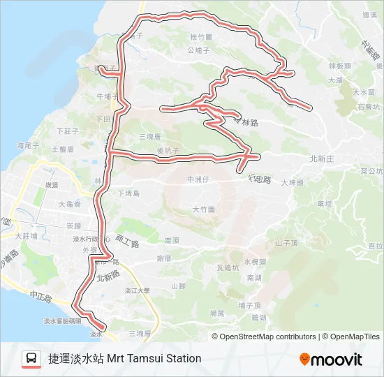 F105反 Bus Line Map